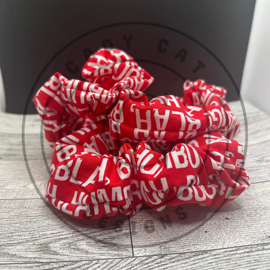 Blah Blah Blah Humbug Handmade Scrunchie